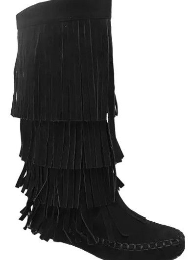 FRINGE BOOT - BLACK