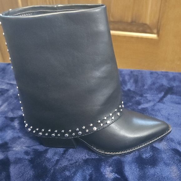 FOLD OVER STUDDED BOOTS