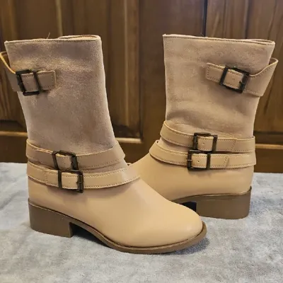 TAUPE BUCKLE BOOT