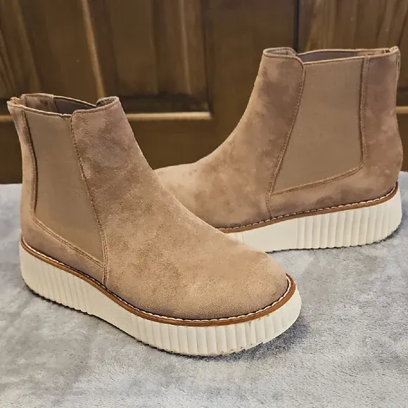 PLATFORM SNEAKER BOOTIE - TAUPE