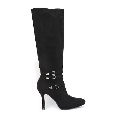 BUCKLE KNEE-HIGH BOOTS