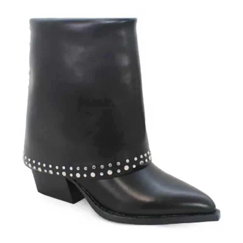 FOLD OVER STUDDED BOOTS