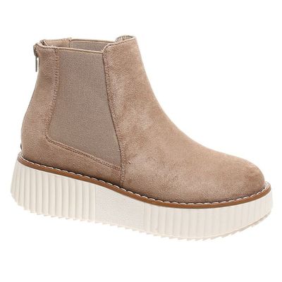 PLATFORM SNEAKER BOOTIE - TAUPE