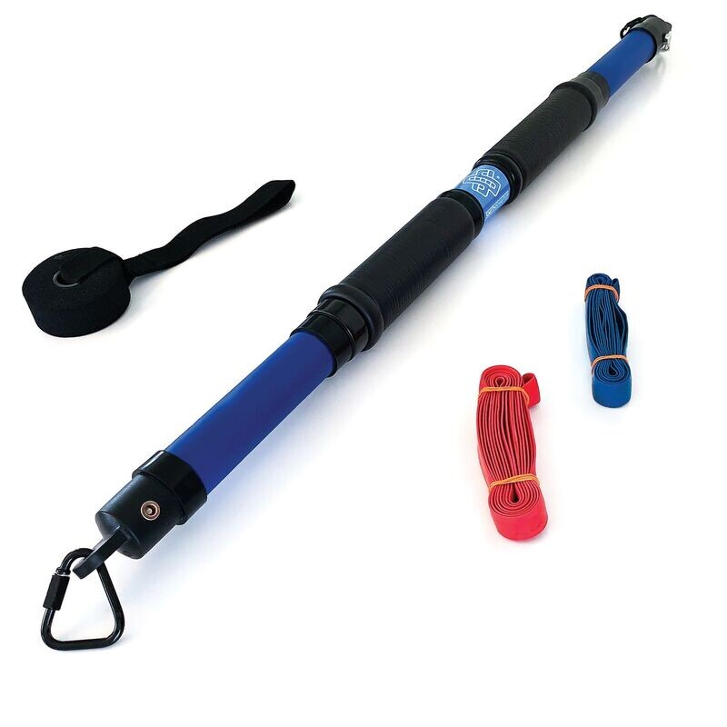 S3-BAR Multi-Grip 33-inch Resistance Band Bar (20 Exercises)