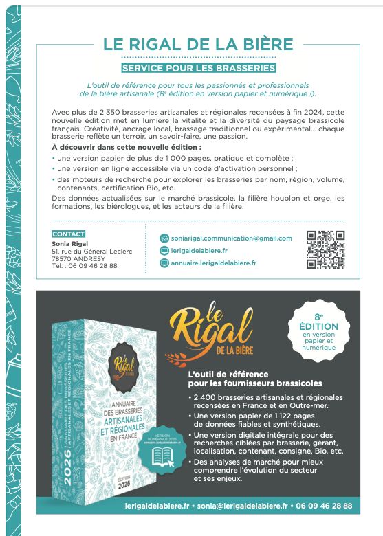 Une fiche dans le Rigal des fournisseurs