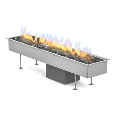 Automatic Outdoor Gas Fireplace Insert with Linear Fire