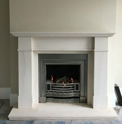Claremont Fireplace & Cast Iron with open gas fire
