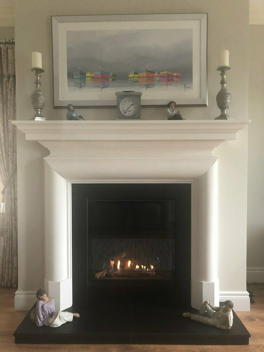 Ferrara Fireplace & Topsham Large gas fire