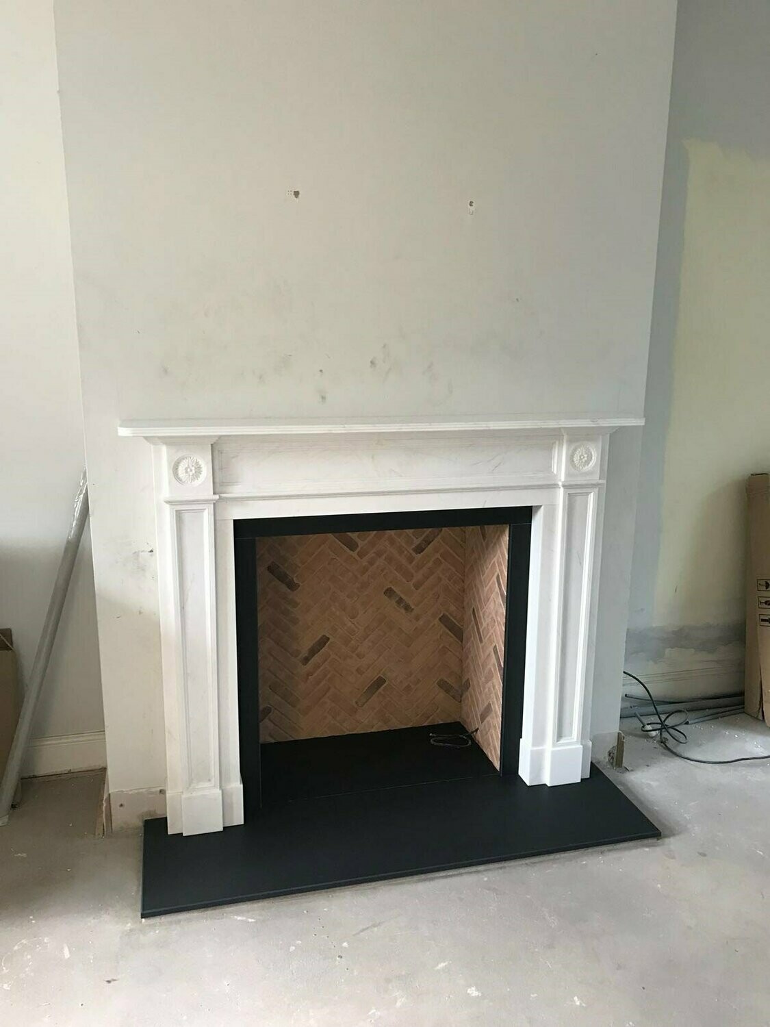 Montpellier Fireplace &  Herringbone panels