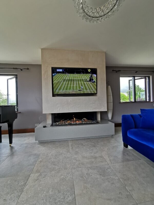 Kalfire G130-37S & Noble Concrete Grey Quartz Hearth