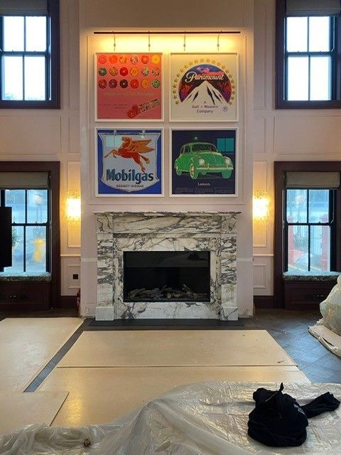 BESPOKE RICHMOND FIREPLACE IN VIOLA MARBLE