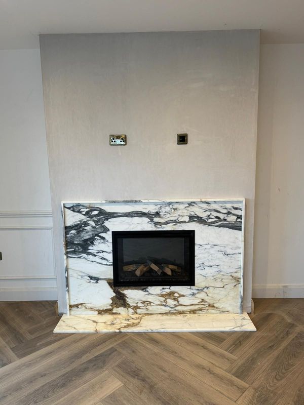 Calacatta Oro Fireplace
