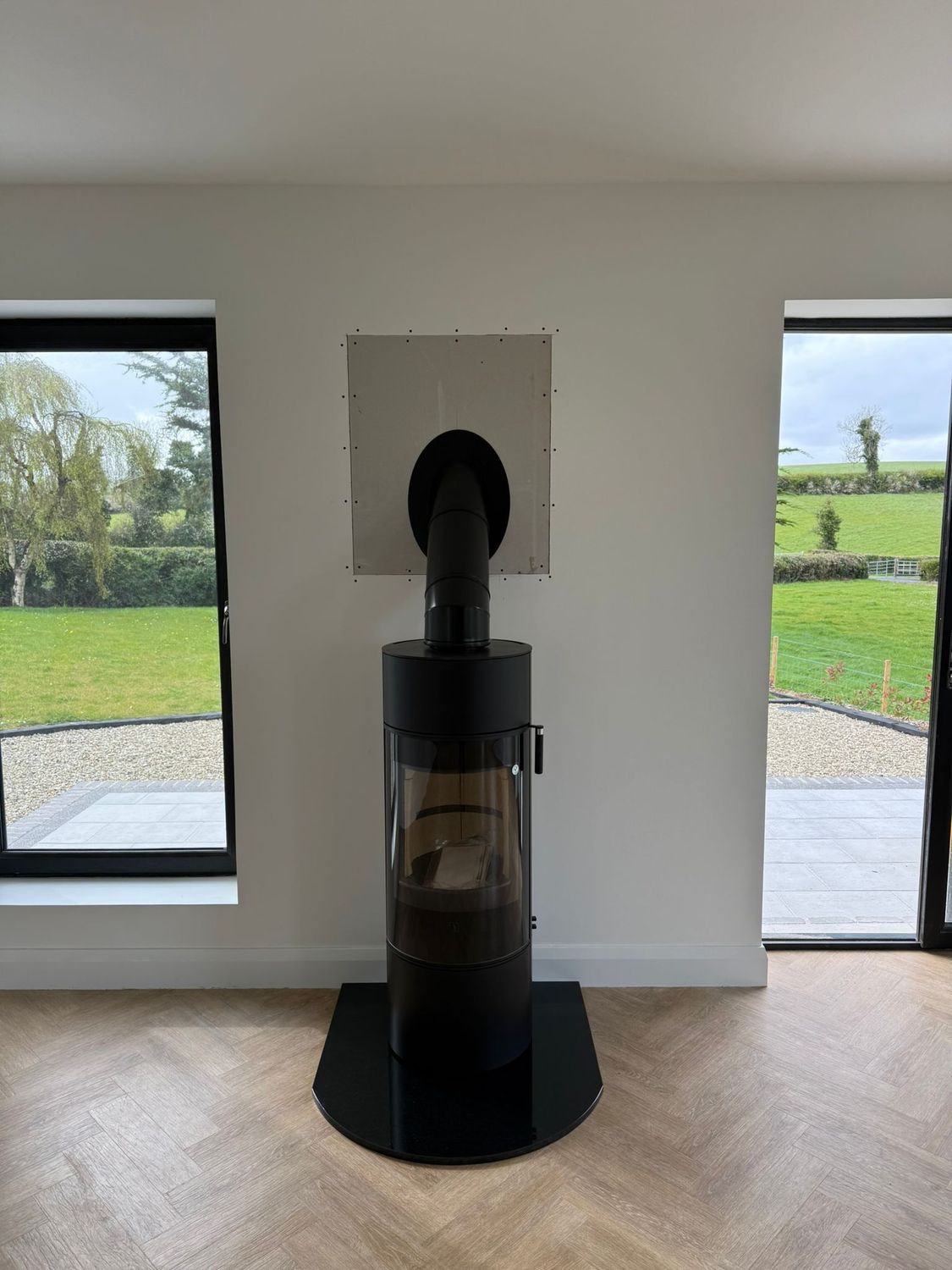 Scan 84 & Shaped Granite Hearth