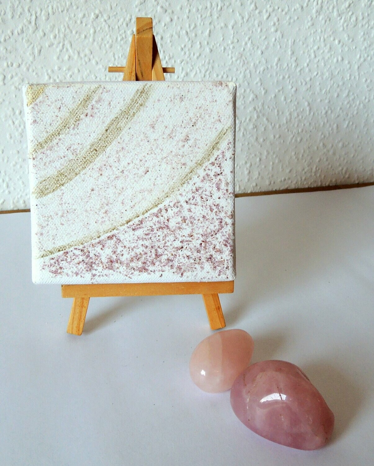 Geschenkebild abstrakt mit 23 Karat Muschelgold