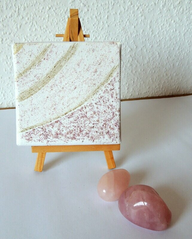 Geschenkebild abstrakt mit 23 Karat Muschelgold