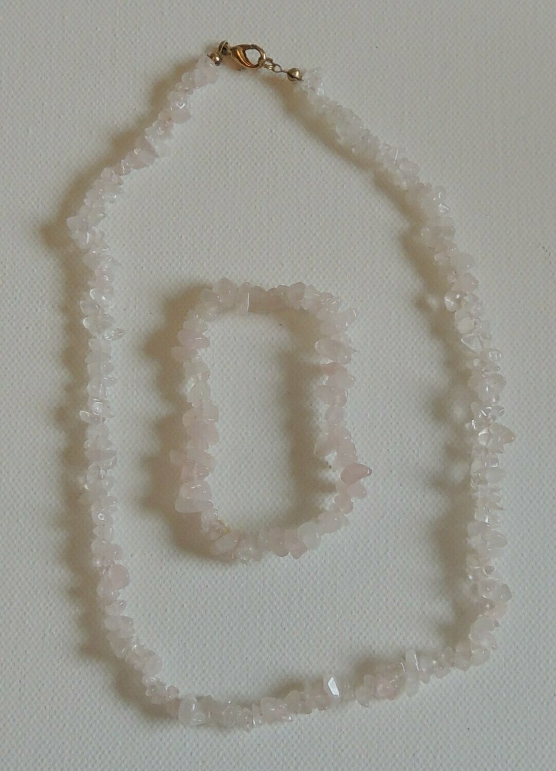 Rosenquarz Kette und Armband