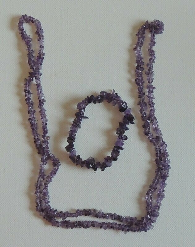 Amethyst Endloskette und Amethyst Armband