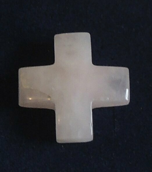 Kreuz Anhänger Rosenquarz