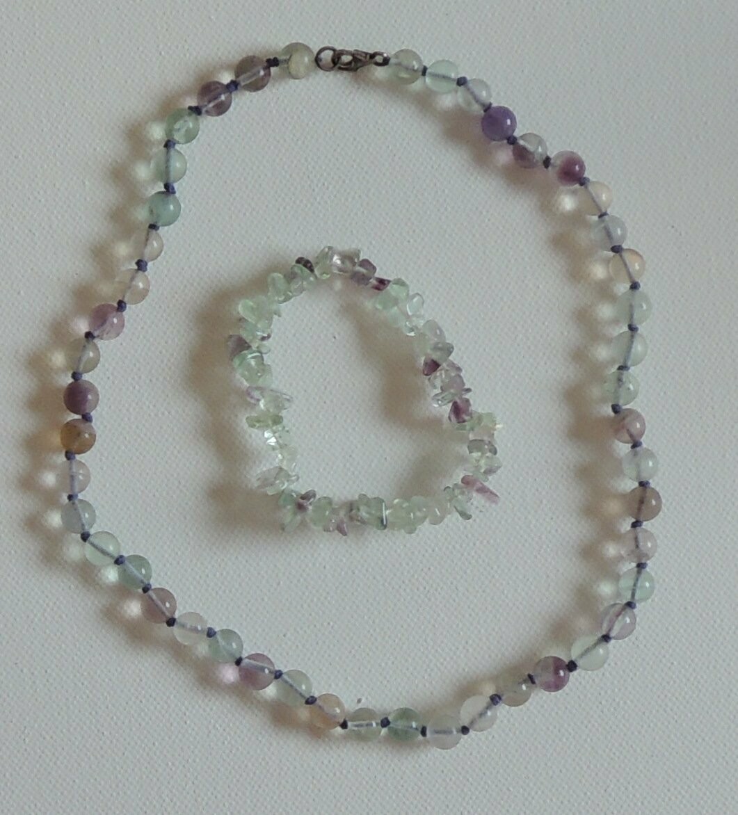 Multicolor Fluorit Kette und Armband