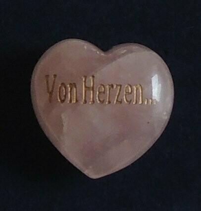 Rosenquarz Herz "Von Herzen"