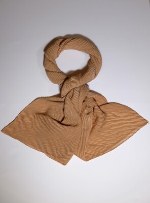 Maven Light Brown Pleated Scarf