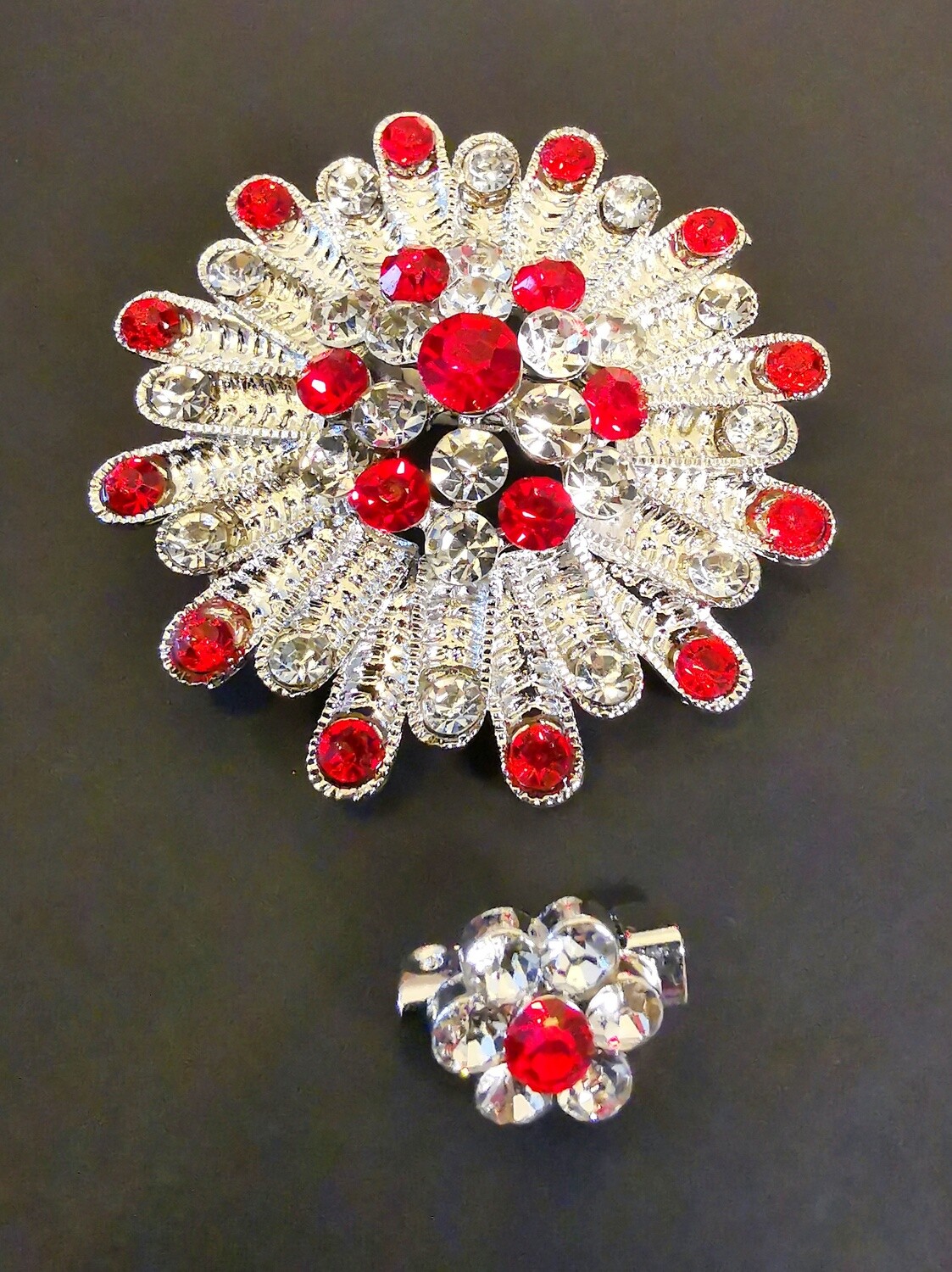 Eminent Red Ruby Brooch and Pin