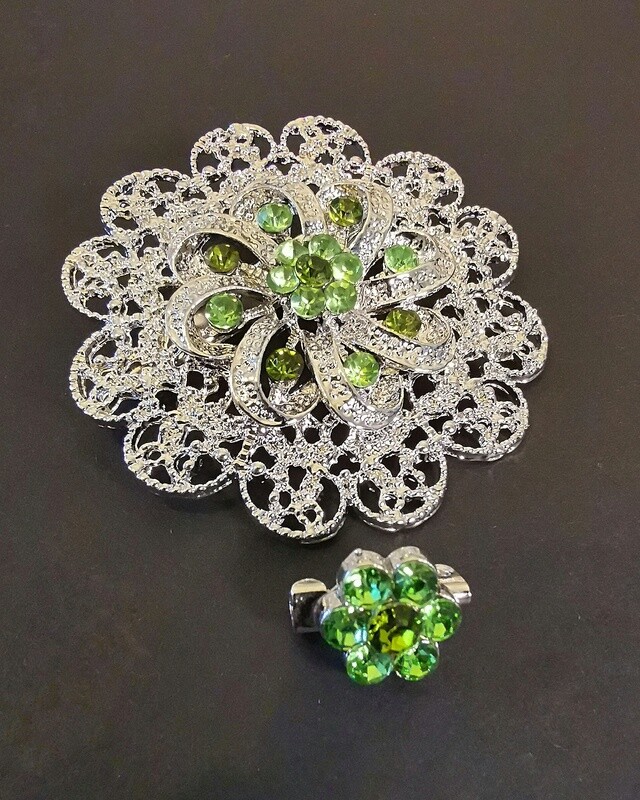 Neo Diamond Emerald Brooch and Pin Neo Diamond Emerald Brooch and Pin