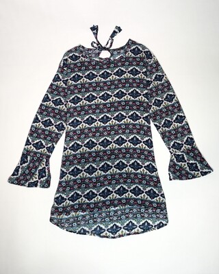 Printed Floral Bell Sleeve Blouse Printed Floral Bell Sleeve Blouse