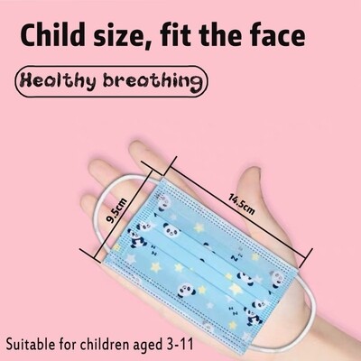 5PCS-Pack KIDS 3-Ply Disposable Face Mask