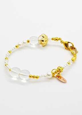 Bracelet & Face Mask Extender - Dual Function (Crystal Pearl Gold Color) Bracelet & Face Mask Extender - Dual Function (Crystal Pearl Gold Color)