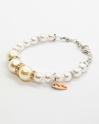 Bracelet & Face Mask Extender - Dual Function (Amaterasu Silver Pearl Beads)