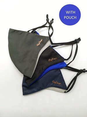 (Mask+Pouch Set) ADULT 3-Ply 3D Premium Washable Sports Fabric Mask with 99.7% Germs filter (100% Made, Tested & Verified in Malaysia) -Free Pouch (Mask+Pouch Set) ADULT 3-Ply 3D Premium Washable Sports Fabric Mask with 99.7% Germs filter (100% Made, Tested & Verified in Malaysia) -Free Pouch