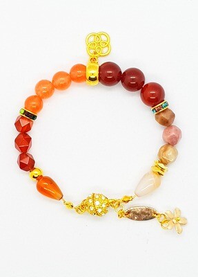 Bracelet Natural Stone Beads (Utsukushi Fuyu ~ Red Jasper Stone Beads) Bracelet Natural Stone Beads (Utsukushi Fuyu ~ Red Jasper Stone Beads)