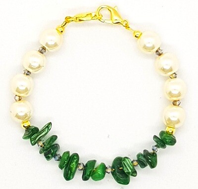 Bracelet & Face Mask Extender Dual Function (Sophia - Irregular Stone & Pearl Beads) Bracelet & Face Mask Extender Dual Function (Sophia - Irregular Stone & Pearl Beads)