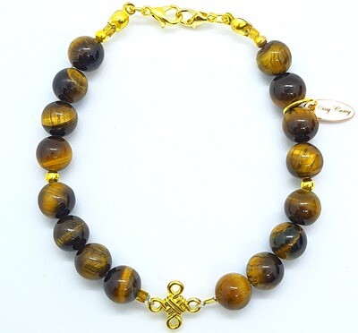 Bracelet & Face Mask Extender Dual Function (Qasoomah - Gold & Tiger Eye Natural Stone) Bracelet & Face Mask Extender Dual Function (Qasoomah - Gold & Tiger Eye Natural Stone)