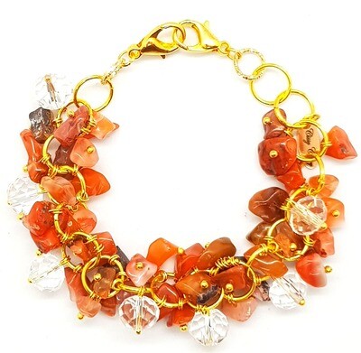 Bracelet & Face Mask Extender Dual Function (Areum - Red Quartz & Crystal Beads) Bracelet & Face Mask Extender Dual Function (Areum - Red Quartz & Crystal Beads)