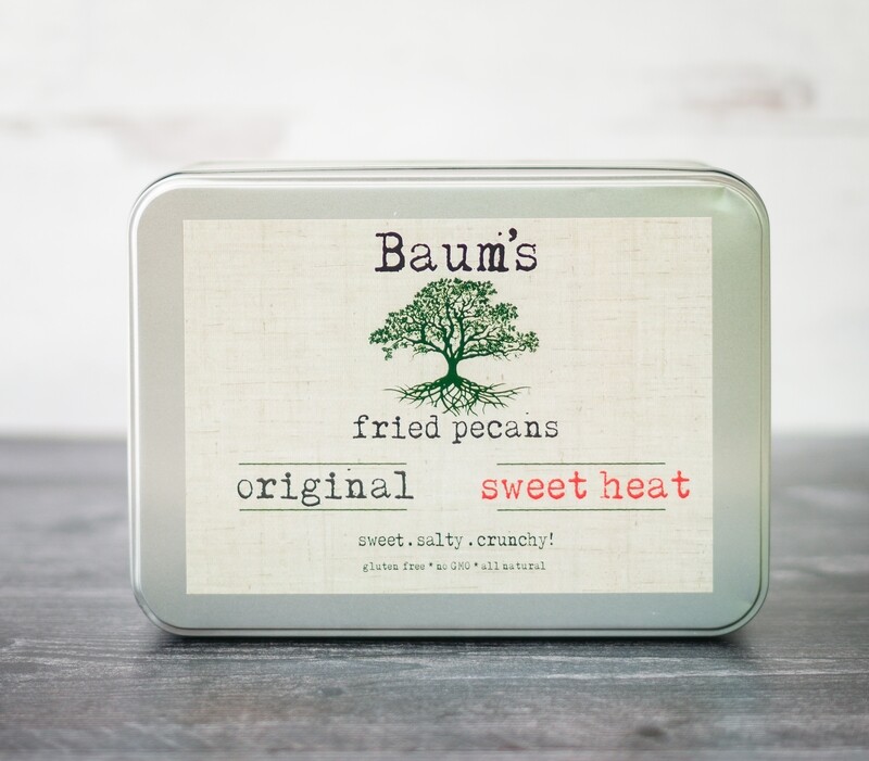 Baum&#39;s Fried Pecans &quot;Combo&quot; Gift Tin