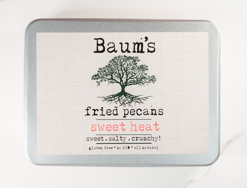 Baum&#39;s Fried Pecans &quot;Sweet Heat &quot; Gift Tin