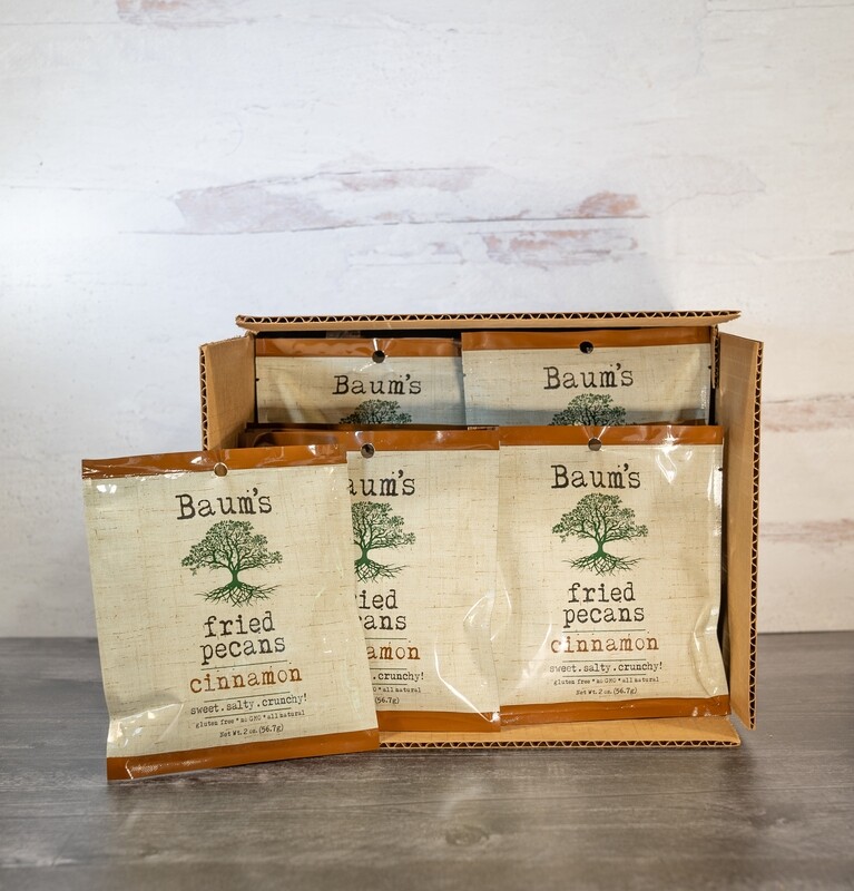 Baum&#39;s Fried Pecans &quot;Cinnamon&quot; 2 oz. - 12 Pack