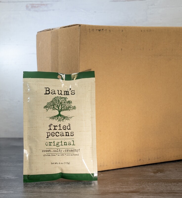 Baum&#39;s Fried Pecans &quot;Original&quot; 4 oz. Case - 48 pack