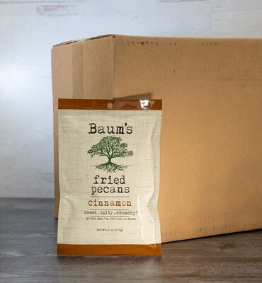 Baum's Fried Pecans "Cinnamon" 4 oz. Case - 48 pack