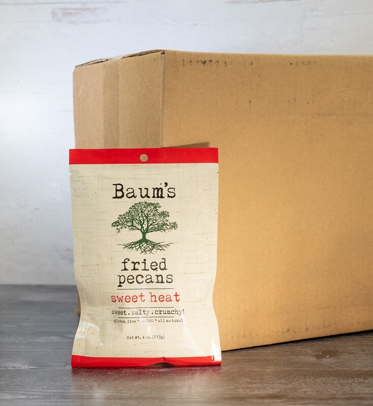Baum&#39;s Fried Pecans &quot;Sweet Heat&quot; 4 oz. Case - 48 pack