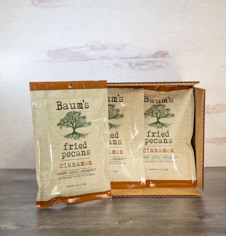 Baum&#39;s Fried Pecans &quot;Cinnamon&quot; 4 oz.- 6 Pack