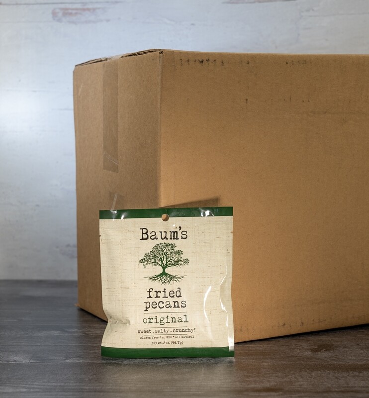 Baum&#39;s Fried Pecans &quot;Original&quot; 2 oz. Case - 96 pack