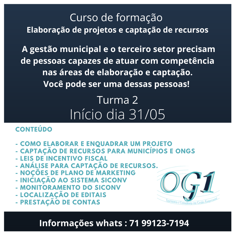Curso de Elaboraçãoe Projetos 2° Turma