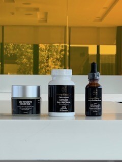CBD Health and Wellness Bundle (150mg intensive relief rub, 25 mg Full Spectrum capsules and 500mg Full spectrum tincture - peppermint flavor)