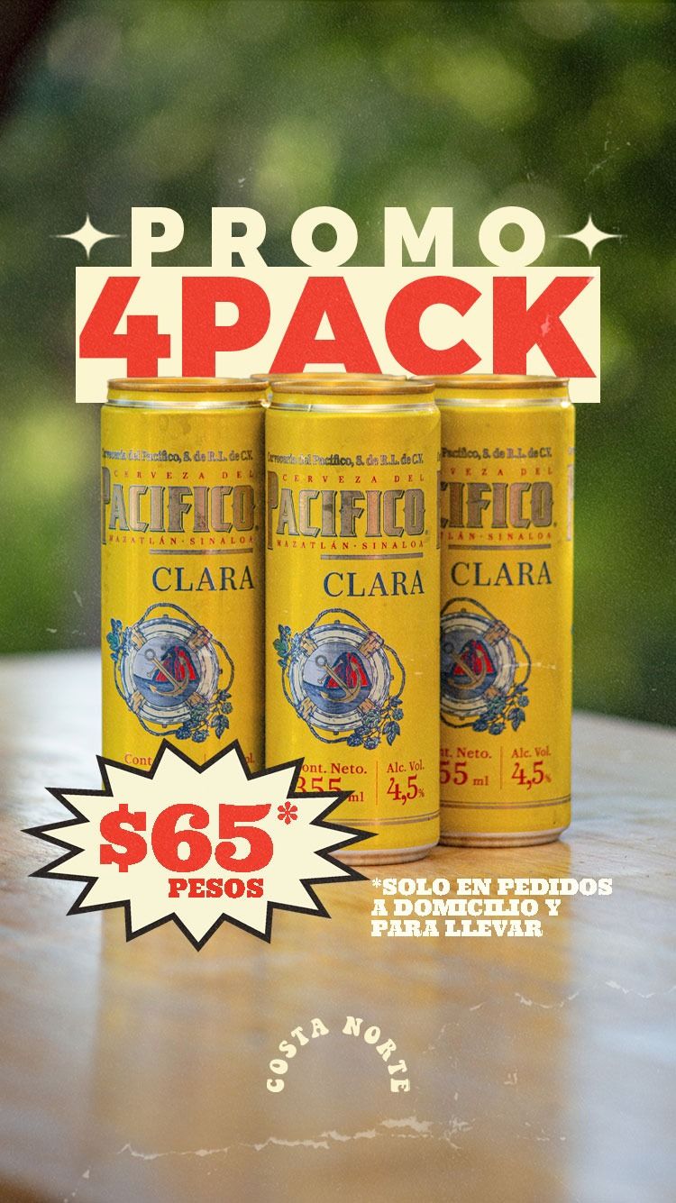 Pacifico Clara 4 Pack Lata 355 ml