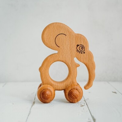 Деревянная игрушка каталка «Слон»