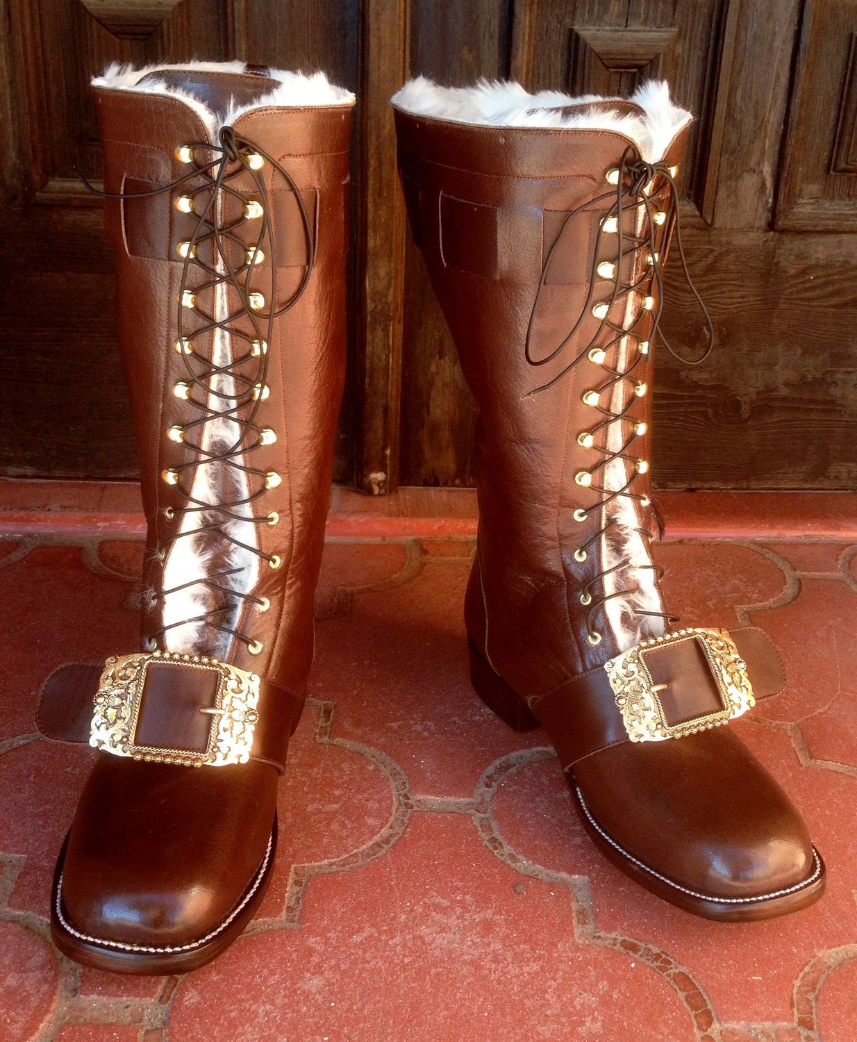 Lace Up Santa Claus Boots