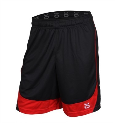 Twisted Mock Mesh Shorts (Black/Red)